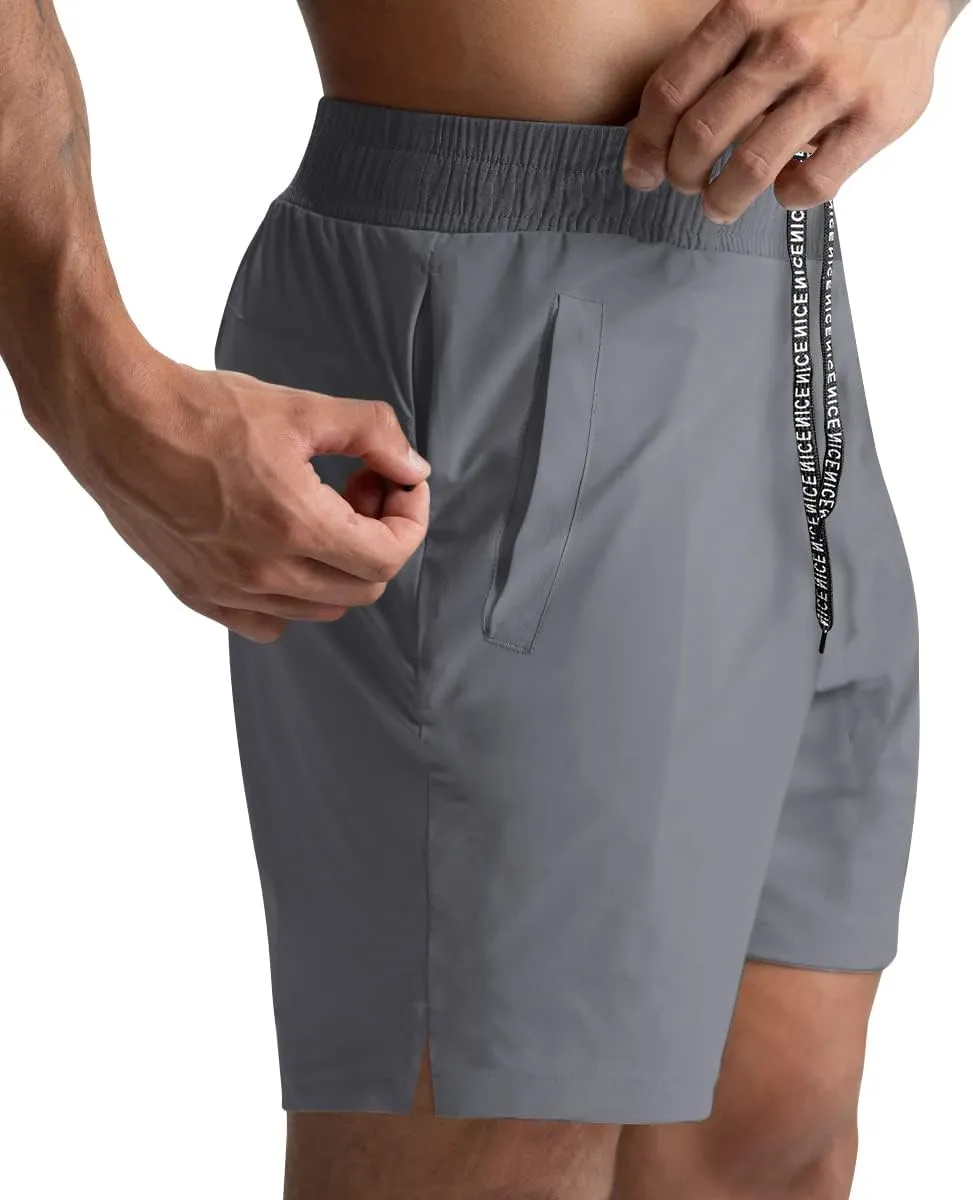 2 Pack Mens Athletic Shorts 5 Inch Quick Dry Gym Workout Shorts Men Lightweight Sports Running Shorts with Pockets