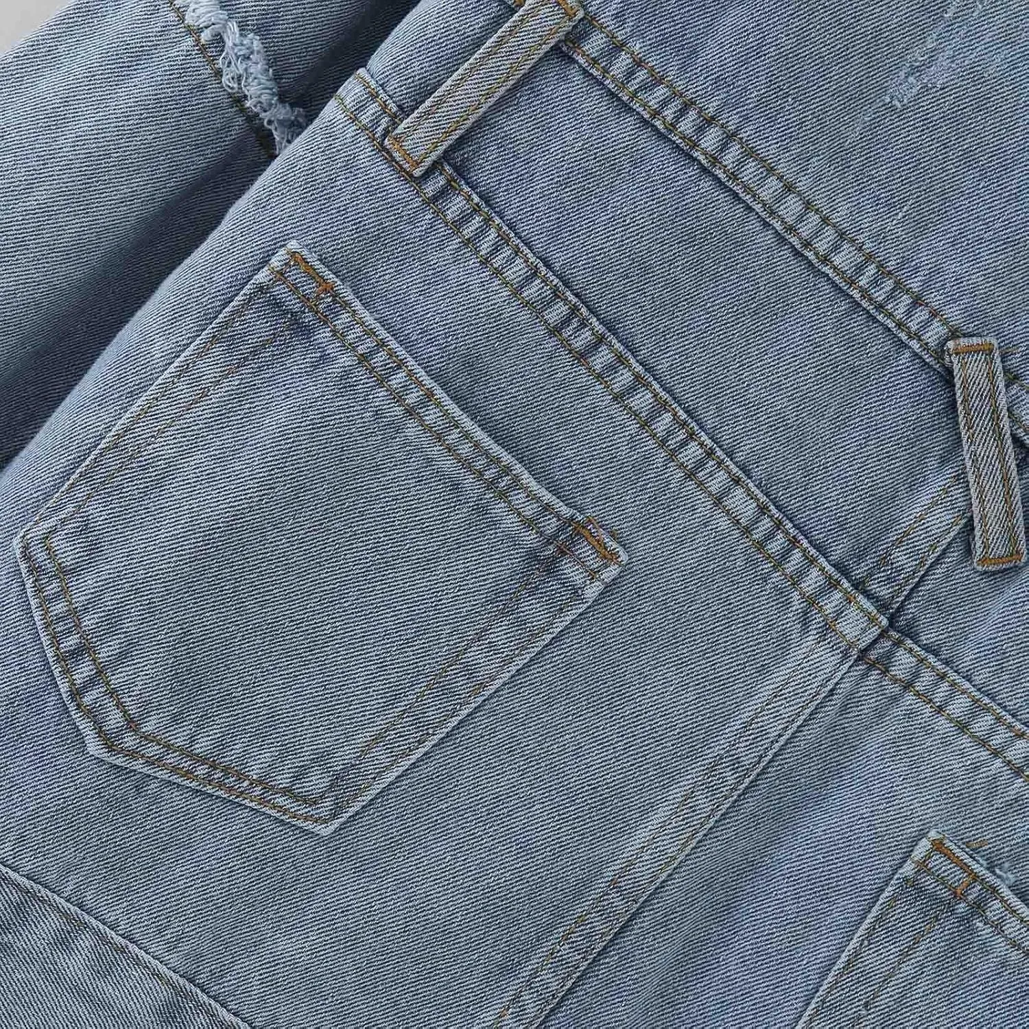 2023 Womens Cropped Denim Jackets Trendy Button Up Shacket Fall Spring Long Sleeve Jean Coats Retro Petite Denim Coat