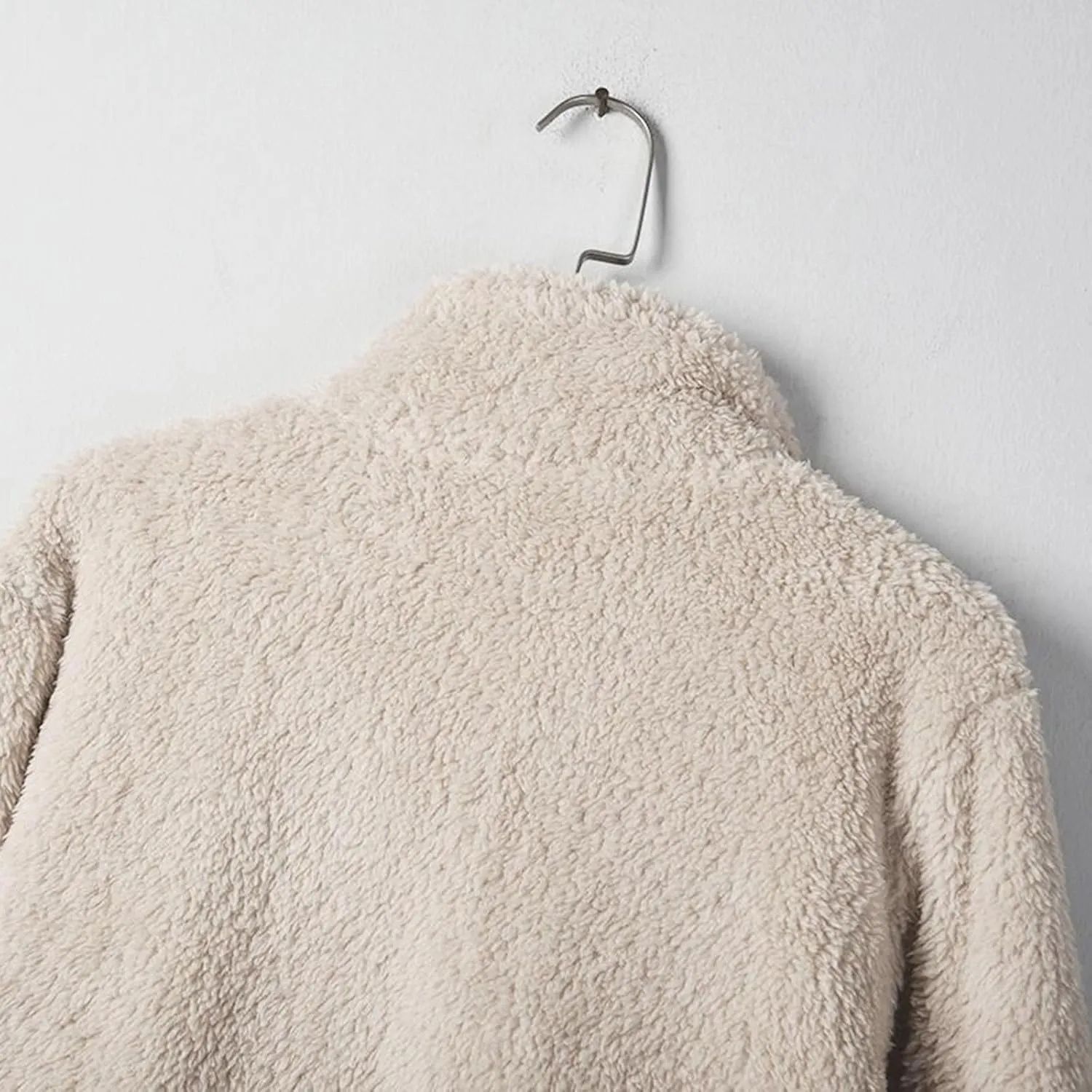 2024 Womens Sherpa Fleece Coats Winter Warm Soft Button Up Woolen Jackets Fuzzy Shacket Plus Size Short Outwear Cardigan
