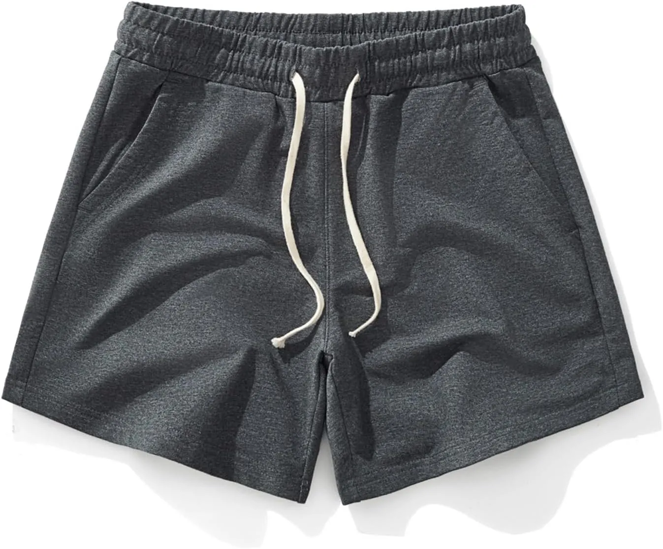 AIMPACT Mens Athletic Gym Shorts 5/5.5 Inch Cotton Casual Shorts Elastic Waist Joggers Sports Sweat Shorts with Pockets