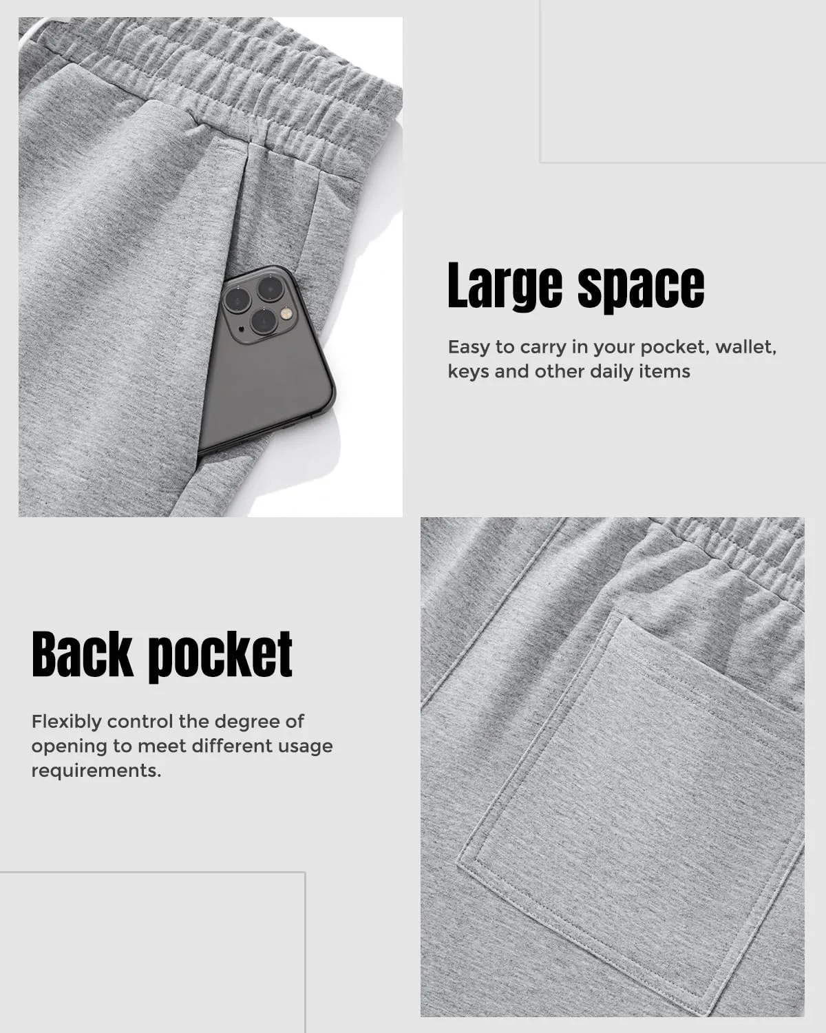 AIMPACT Mens Athletic Gym Shorts 5/5.5 Inch Cotton Casual Shorts Elastic Waist Joggers Sports Sweat Shorts with Pockets