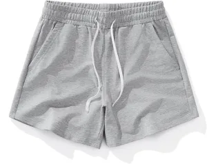 AIMPACT Mens Athletic Gym Shorts 5/5.5 Inch Cotton Casual Shorts Elastic Waist Joggers Sports Sweat Shorts with Pockets
