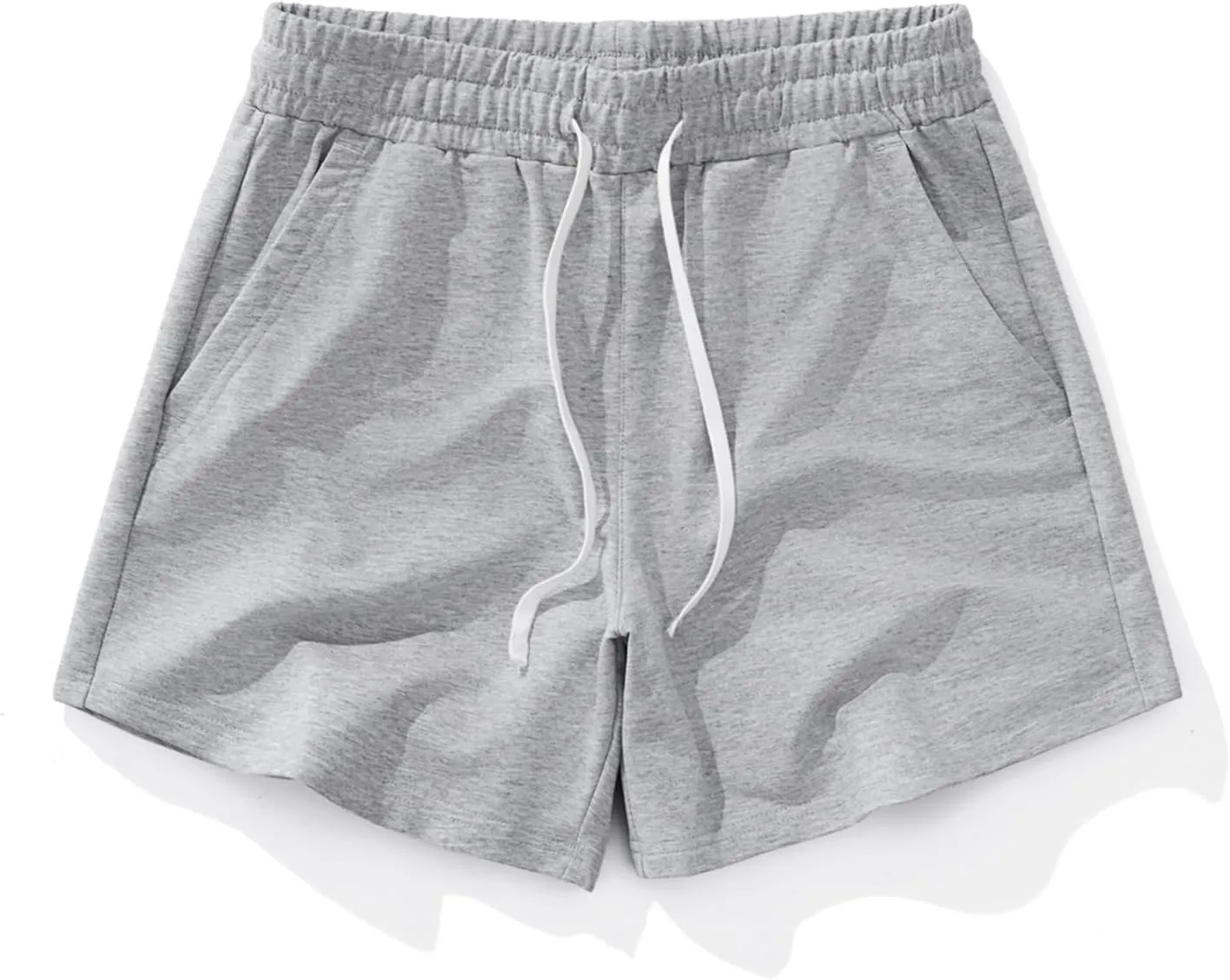 AIMPACT Mens Athletic Gym Shorts 5/5.5 Inch Cotton Casual Shorts Elastic Waist Joggers Sports Sweat Shorts with Pockets