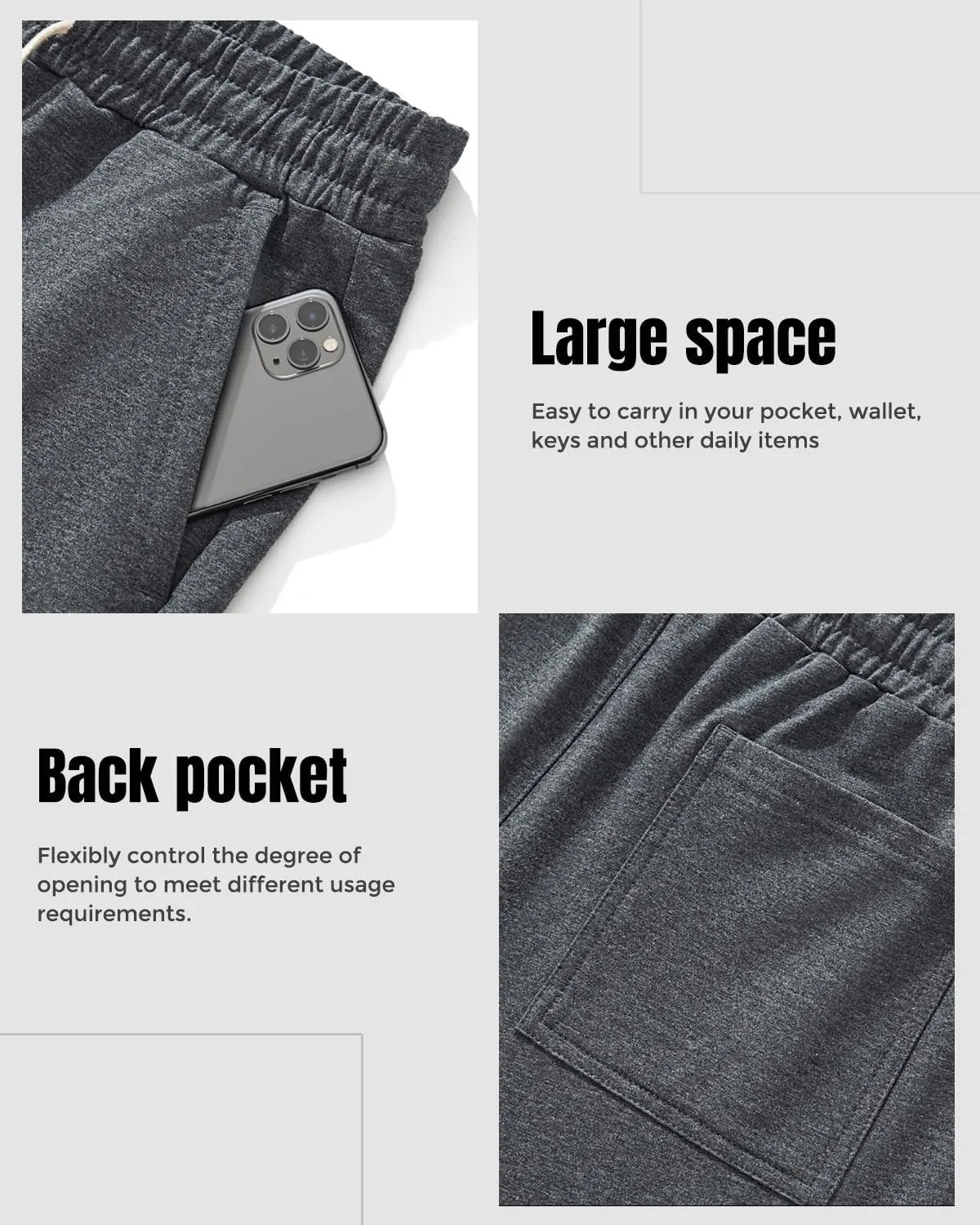 AIMPACT Mens Athletic Gym Shorts 5/5.5 Inch Cotton Casual Shorts Elastic Waist Joggers Sports Sweat Shorts with Pockets