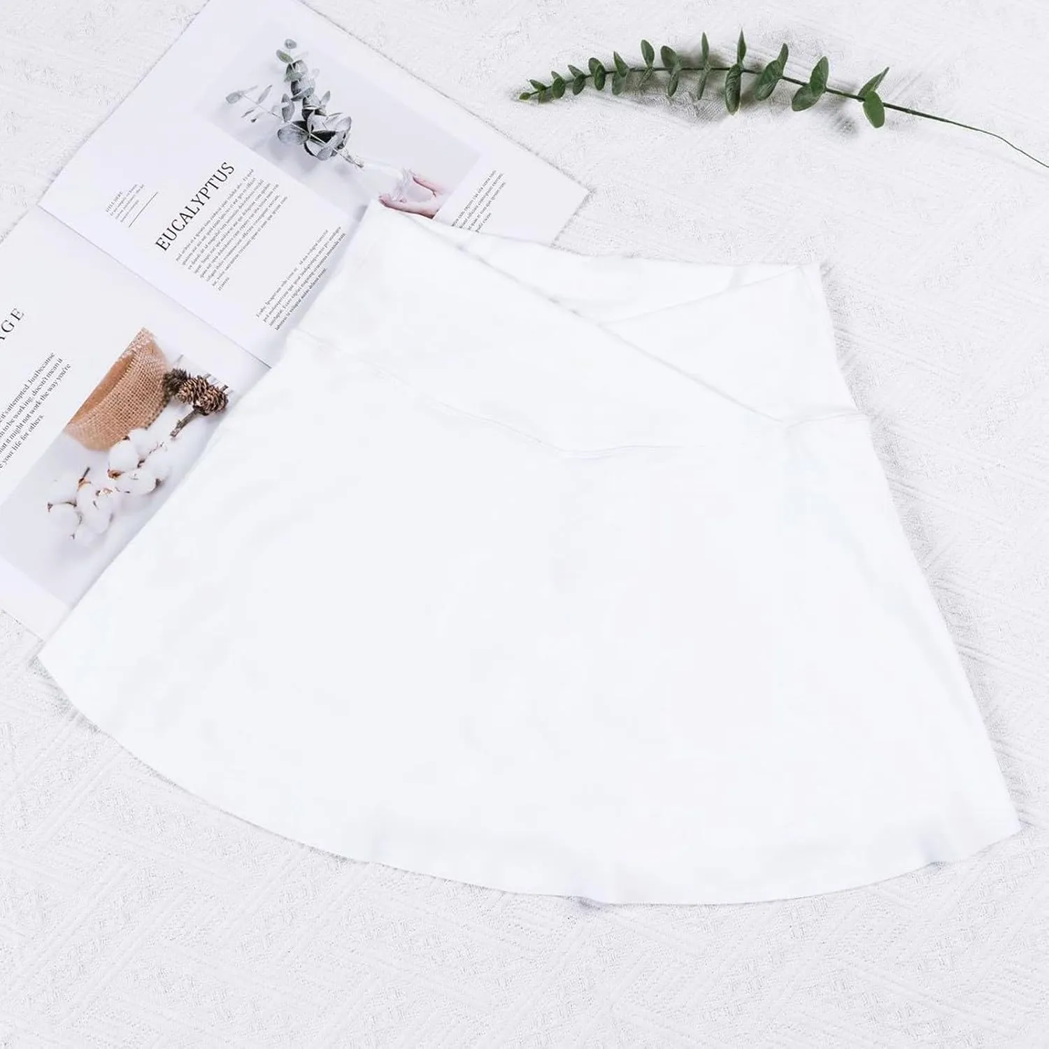 Athletic Skirts Women with Pockets Lightweight Cross Waist Tennis Skorts Casual Mini Golf Skirt with Shorts