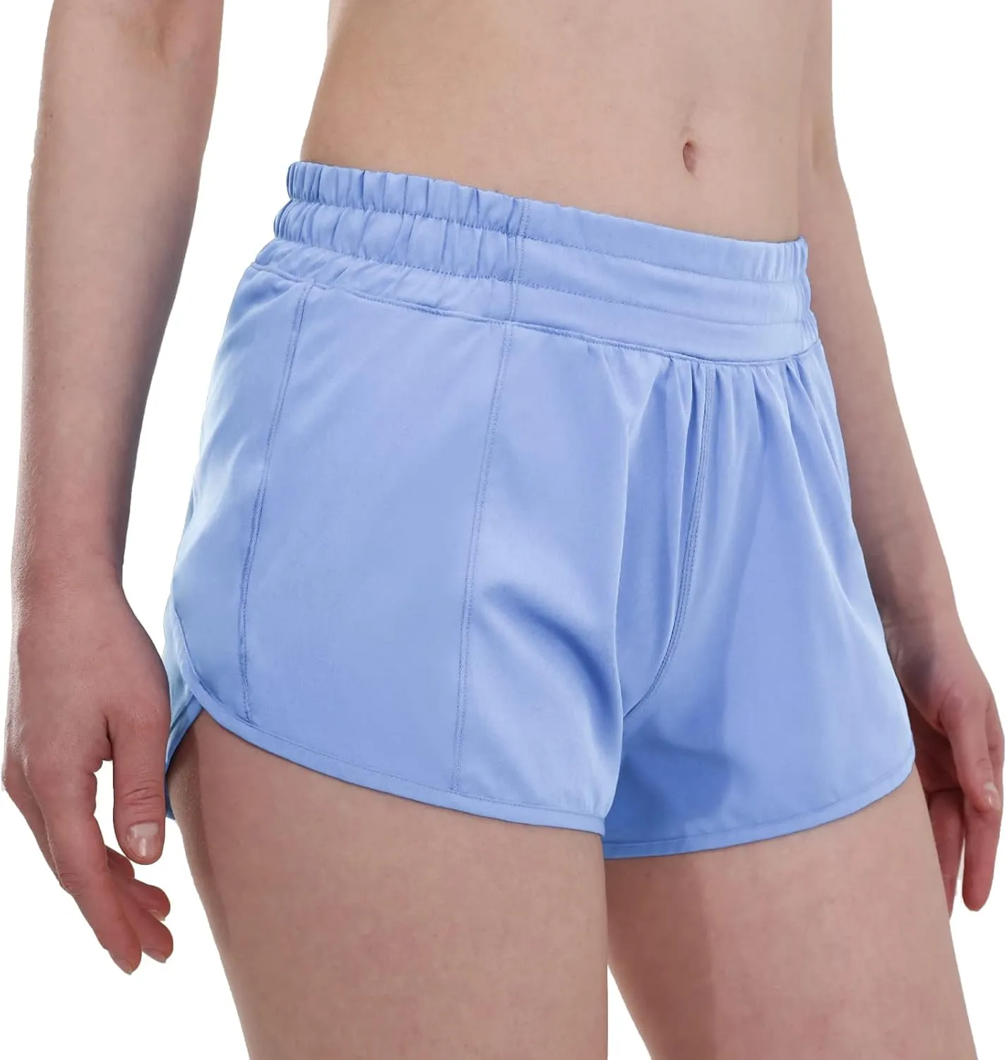 Aurefin Running Shorts for WomenLightweight Athletic Shorts with Mesh Liner and Zip Pocket Quick Dry Workout Sports Shorts