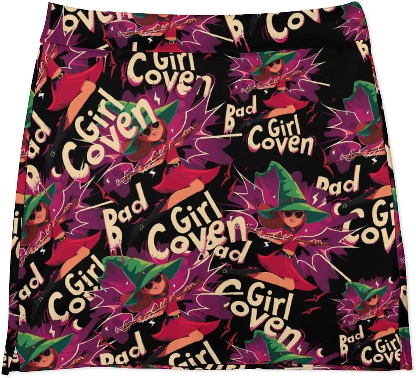 Bad Girl Women's Skort Athletic Skirt Golf Skorts A-line Skirts with Built-in Shorts Pockets