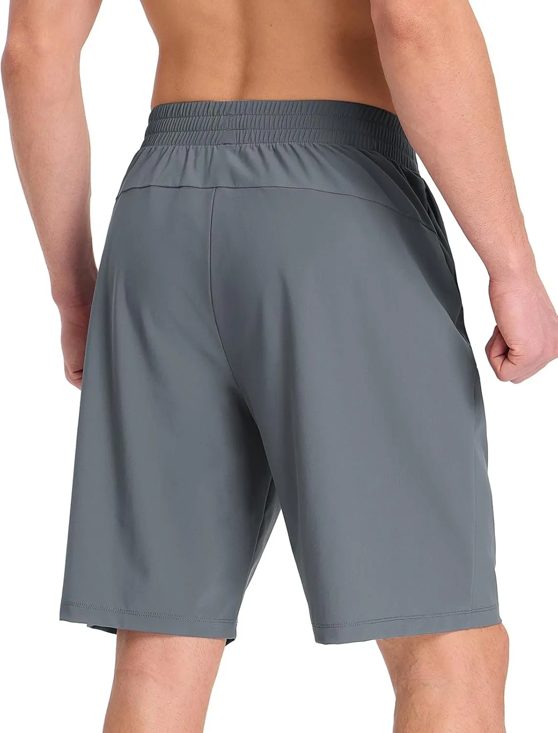 baleaf Men's Athletic Running Shorts 9" Quick Dry Workout Shorts Lightweight Sports Gym Shorts with Zipper Pockets
