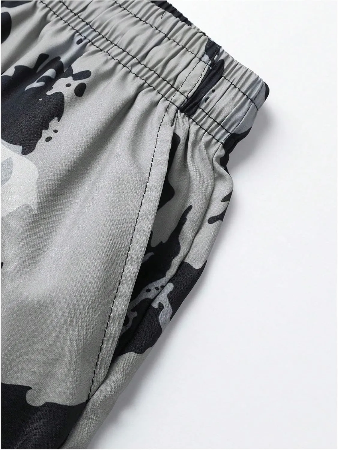 Boy's Y2k Striped Graphic Shorts Drippy Track Shorts Streetwear Athletic