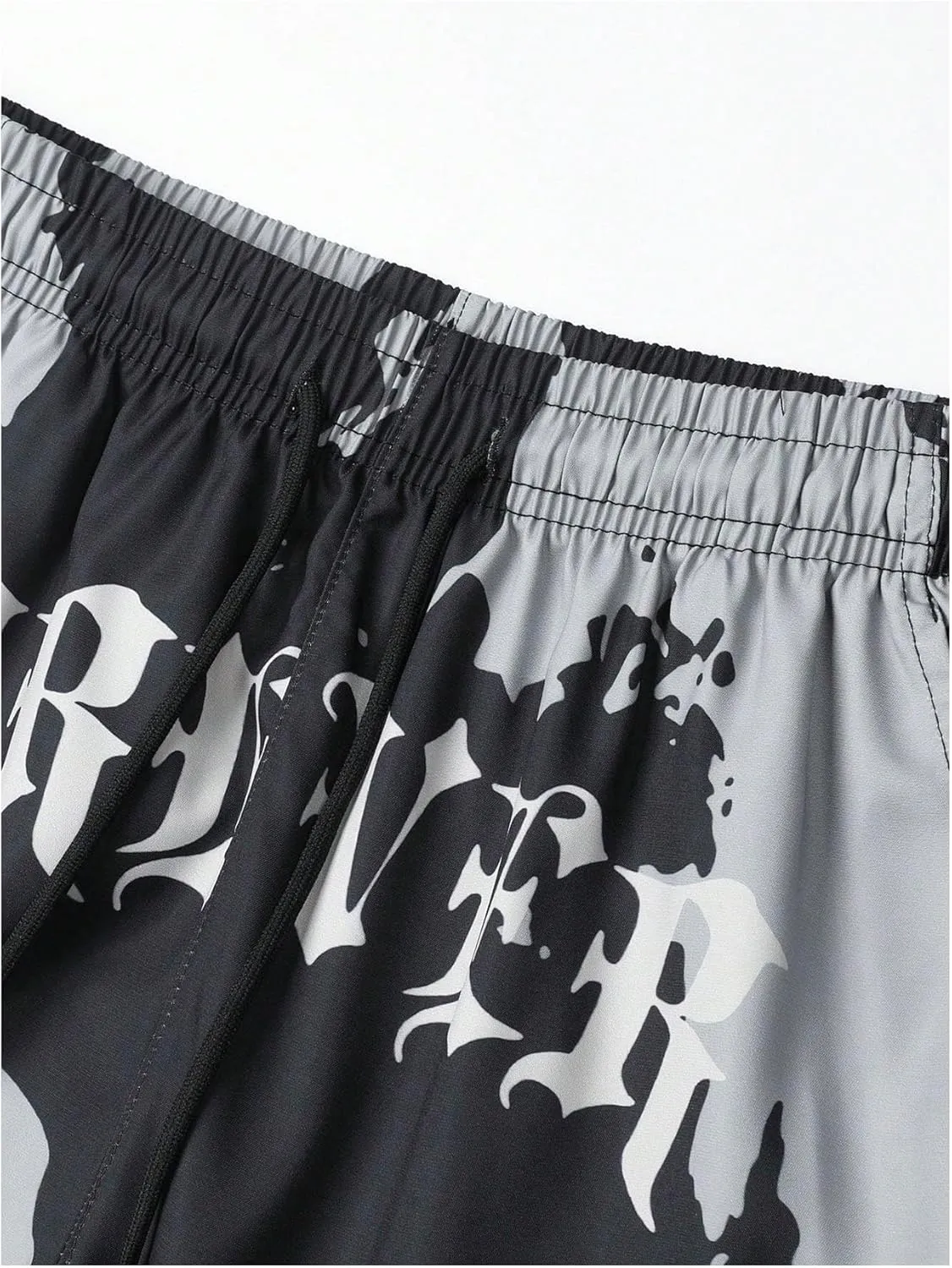 Boy's Y2k Striped Graphic Shorts Drippy Track Shorts Streetwear Athletic