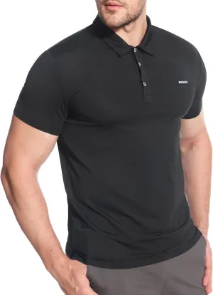 BROKIG Men's BREAME Athletic Polo Shirts,Quick Dry Casual Golf Shirt Short Sleeve Polo T Shirt for Men