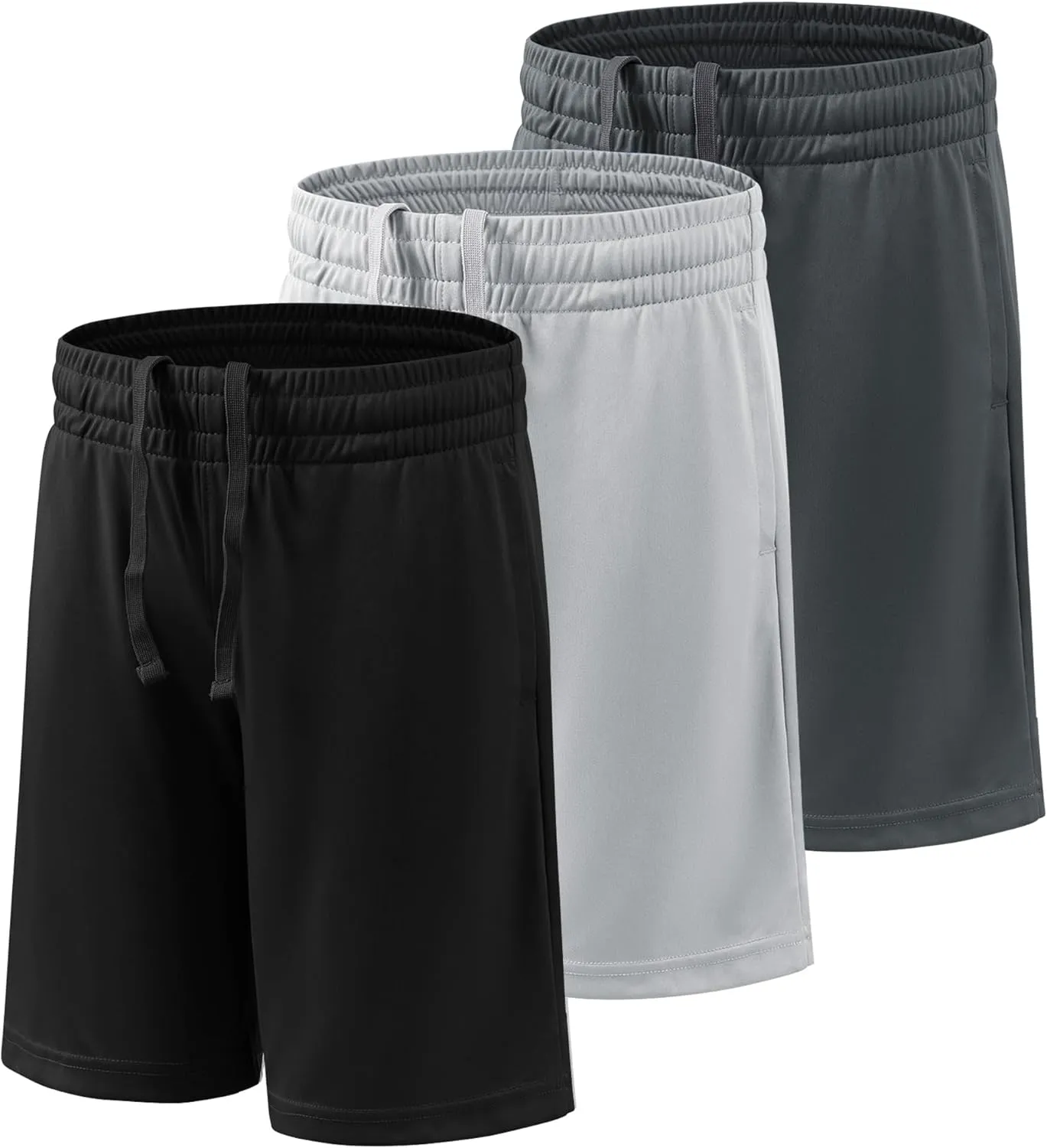 BVNSOZ Boy's Basketball Shorts Youth Boy's Active Athletic Performance Shorts with Pockets Moisture Wicking Shorts for Boys