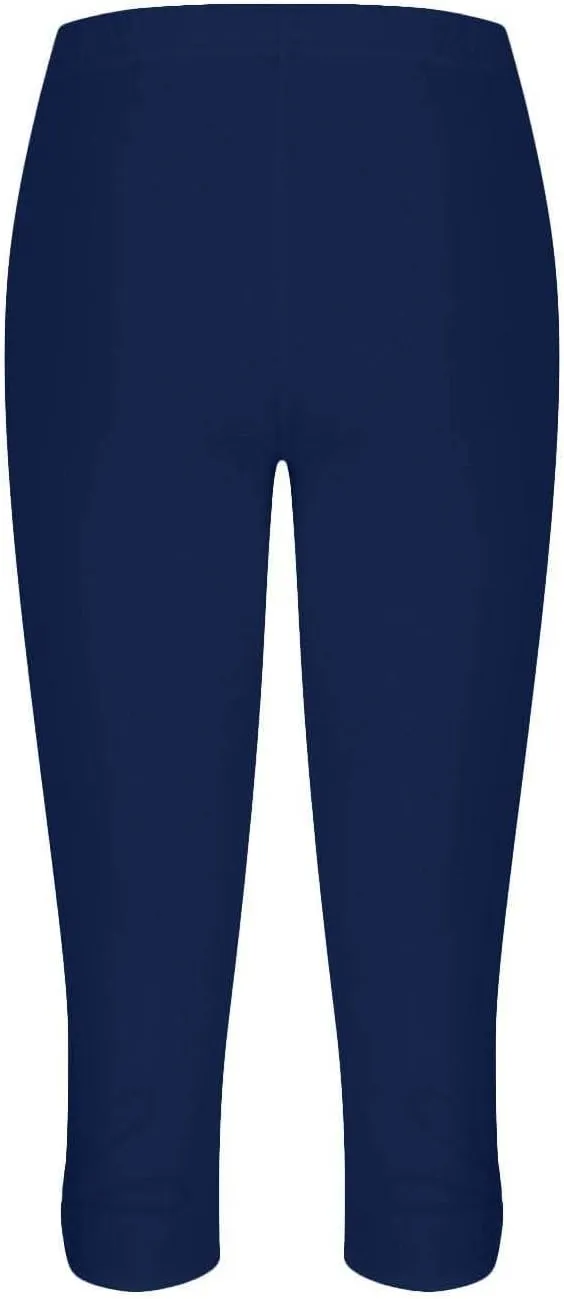 Capri Leggings for Women Summer Cropped High Waisted Knee Length Yoga Pants Comfy Stretchy Workout Compression Pants
