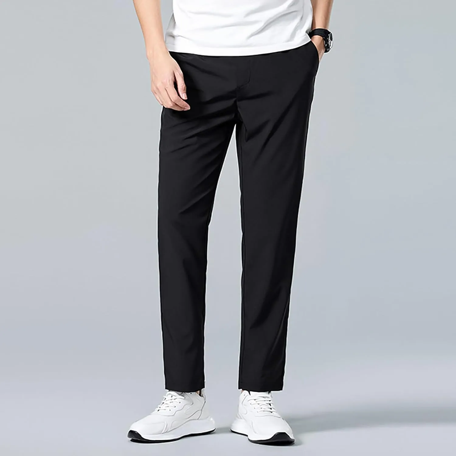 Cargo Work Pant Men's Elasticated Waist Casual Running Gym Training Sweatpant Loose Fit Joggers