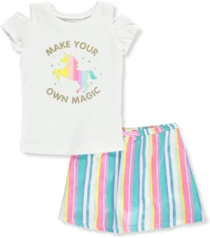 Carters Infant & Toddler Girls Unicorn Make Your Own Magic Shirt & Skirt Set