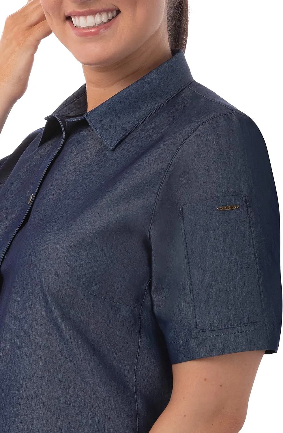 Chef Works Women's Detroit Denim Shirt