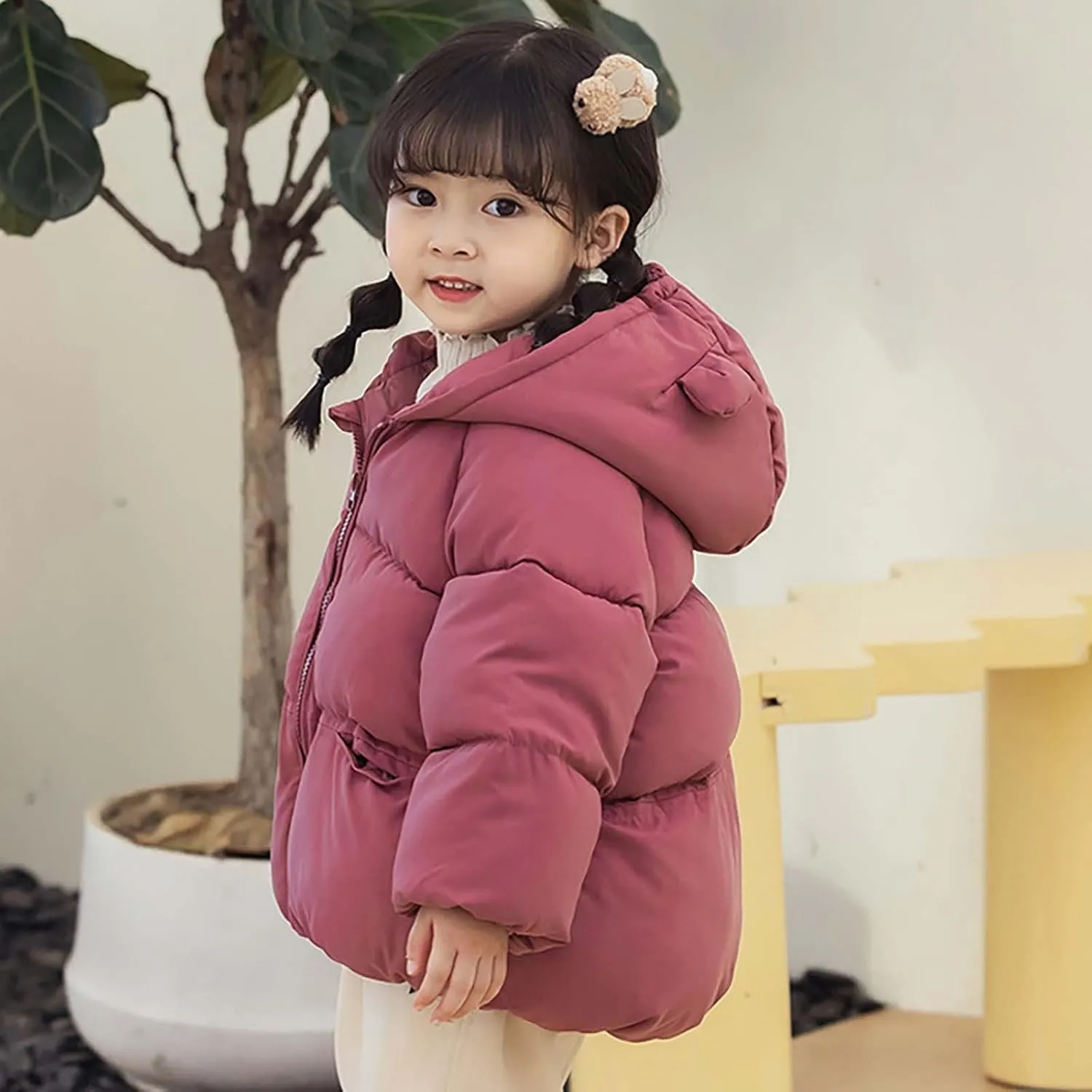 Coat for Boys Winter Boys Winter Warm Thick Solid Cotton Long Sleeve Padded Jacket Coat Clothes