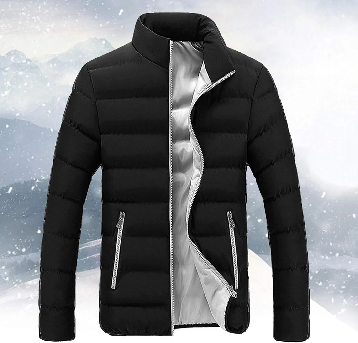 Coats for Men Jacket Winter Coat Bubble Casual Men Fit Thick Men's Coats Jackets Men's Thicken Warm Winter Coat