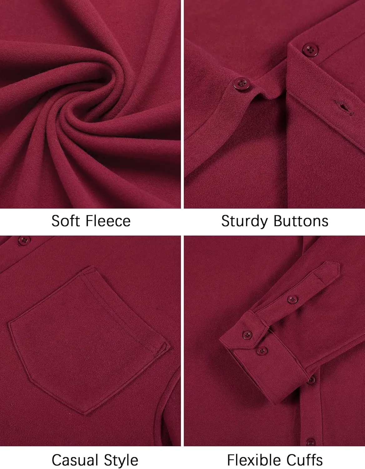 COOFANDY Men's Long Sleeve Button Down Shirt Casual Lightweight Shacket Spring Fall Shirt Jacket Overshirt with Pockets