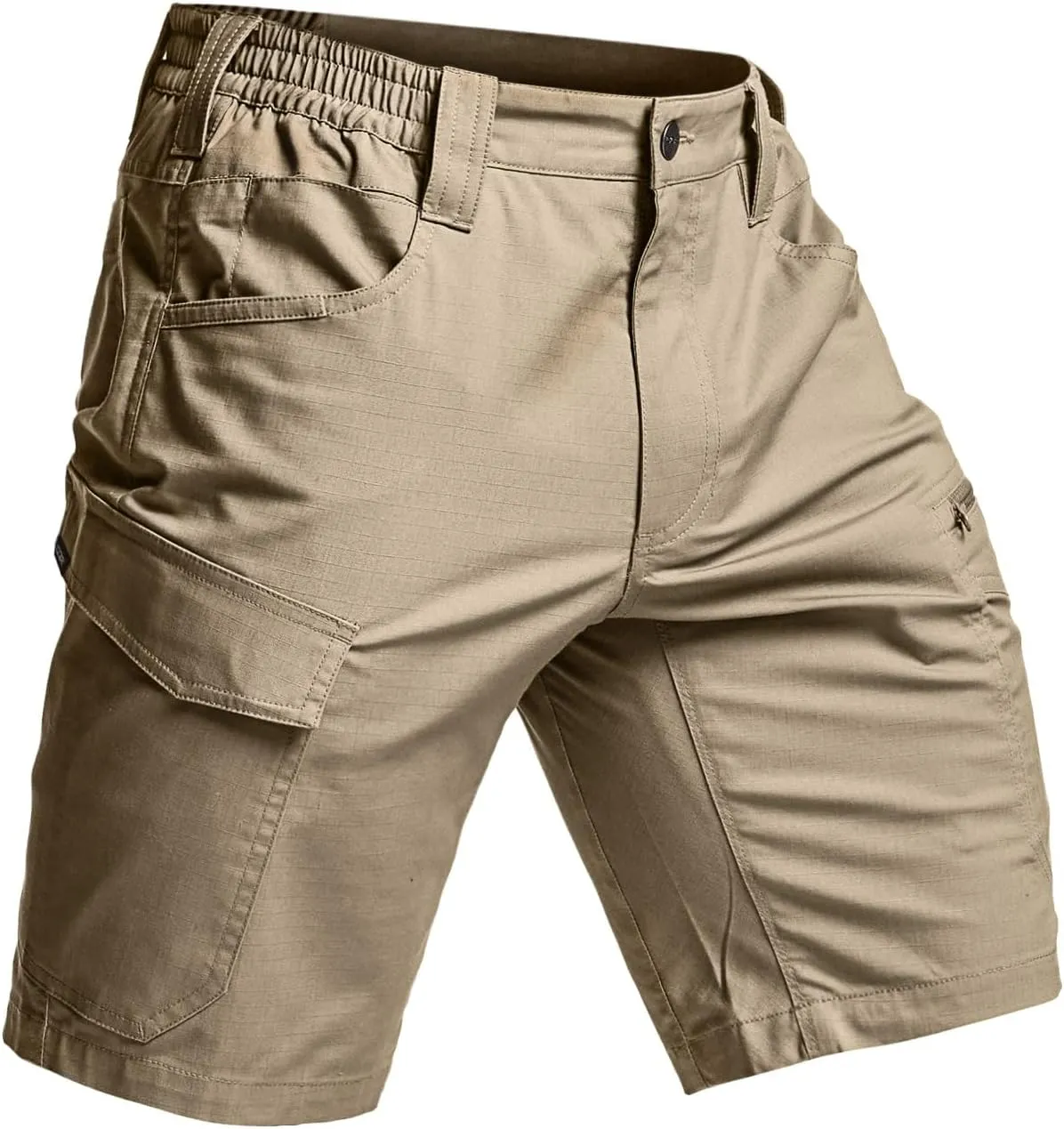CQR Men's Flex Casual Cargo Shorts, Lightweight Water Resistant Golf Shorts, Stretch Tactical Work Shorts with Multi-Pocket