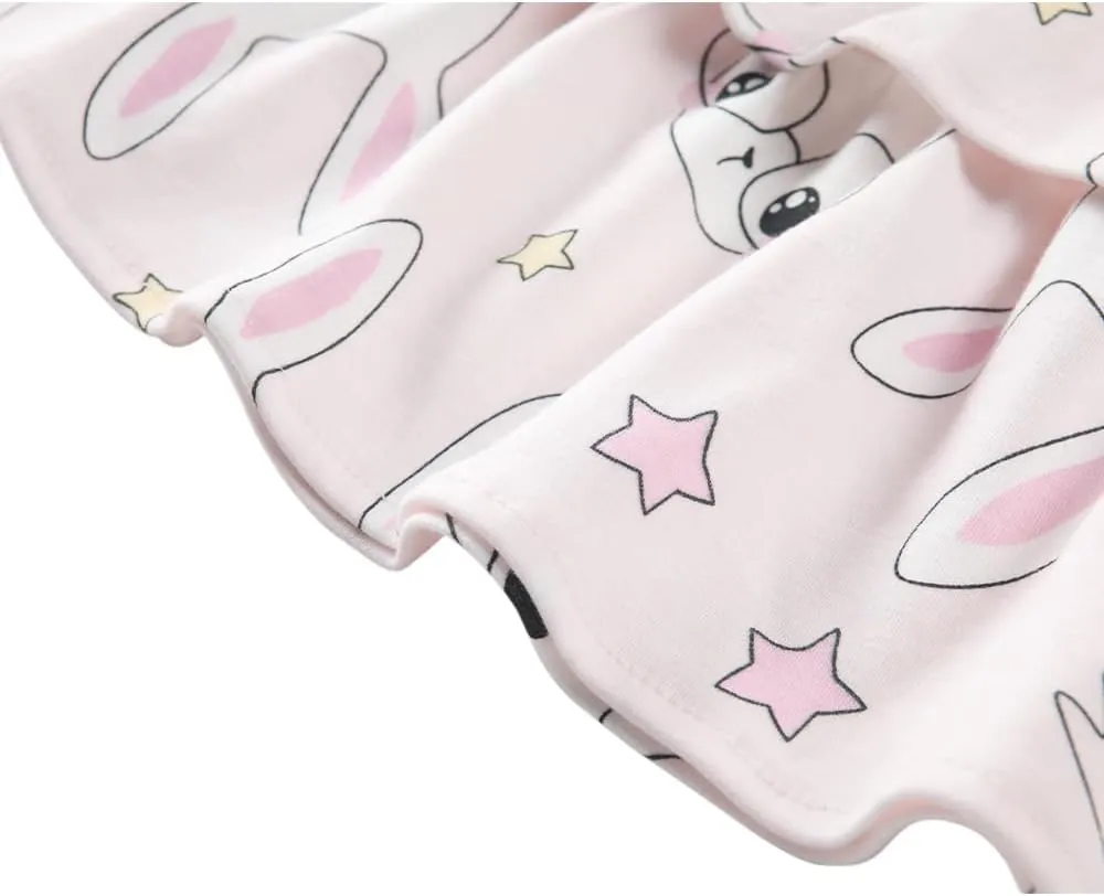 CutiePlusU Women's Cartoon Print Mini Skirt - High Waist Elastic Waist - Spring/Summer