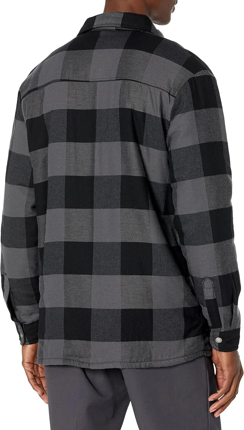 Dickies Men's Big & Tall Water Repellent Fleece-Lined Flannel Shirt Jacket