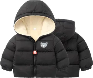 Dress Coat for Girls Kids Toddler Baby Girls Boys Winter Warm Thick Cotton Long Sleeve Hooded Padded Girl Jackets 6t