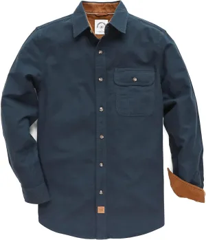 Dubinik Mens Flannel Shirts Long Sleeve Flannel Shirt for Men Casual Button Down Brushed 100% Cotton Shirt