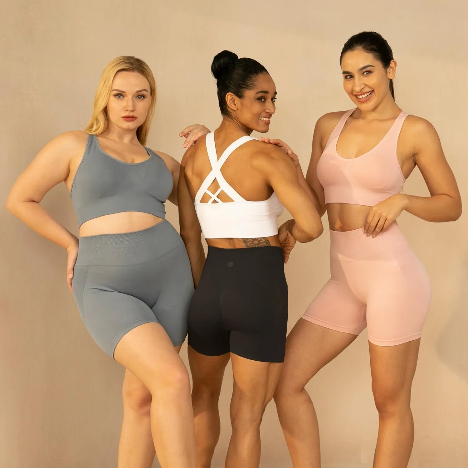Evercute Women's Butt Lifting Shorts Pack Workout Sets Booty Shorts High Waist Gym Shorts Seamless Exercise Fitness Yoga