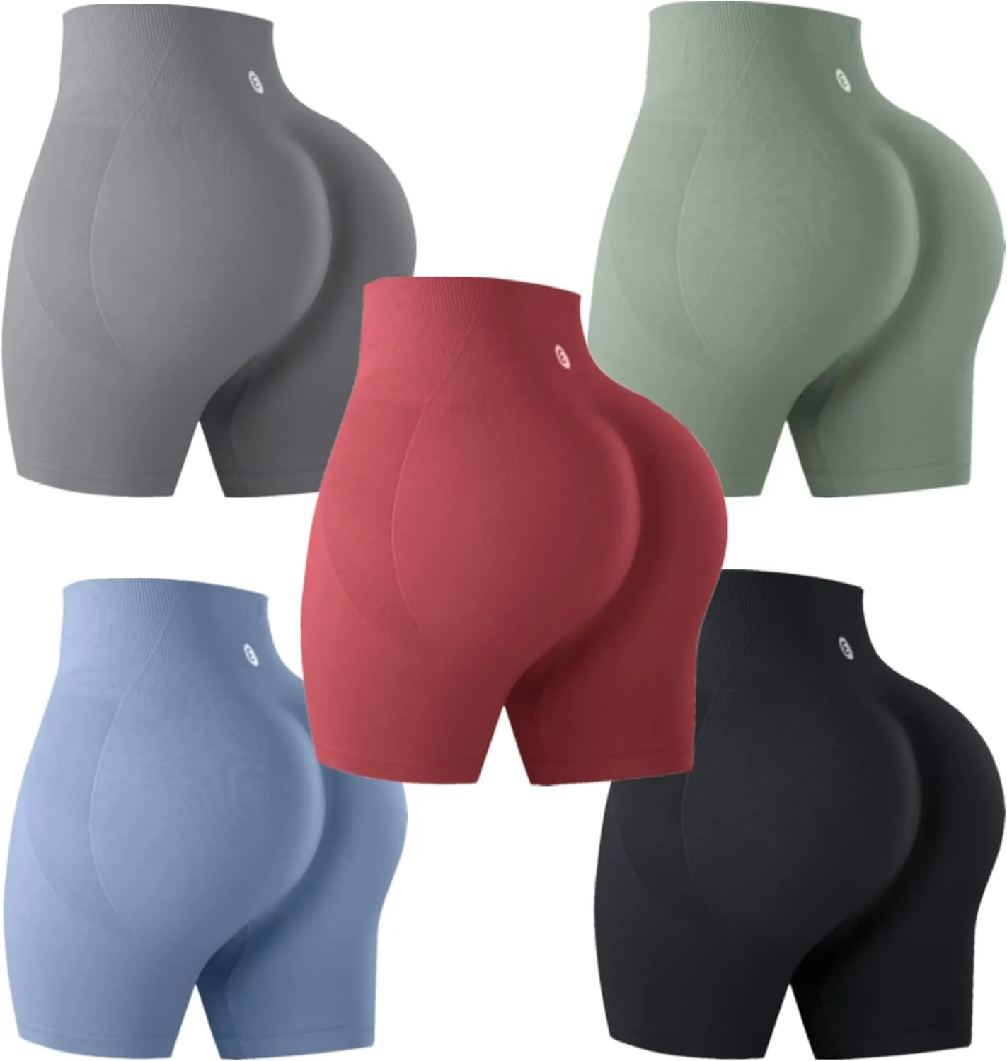 Evercute Women's Butt Lifting Shorts Pack Workout Sets Booty Shorts High Waist Gym Shorts Seamless Exercise Fitness Yoga