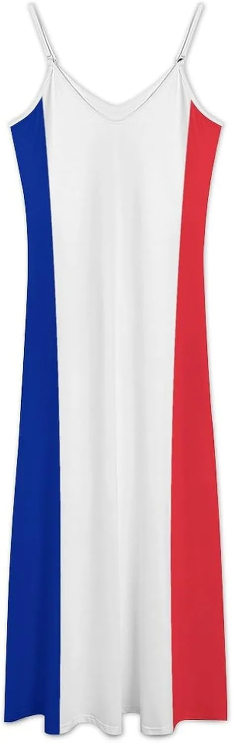 Flag of Estonia Women Summer Camisole Long Skirt, Beach Skirt, Suspender Dress, Fishtail Skirt