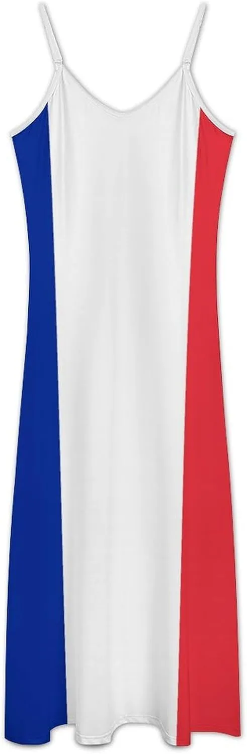 Flag of Estonia Women Summer Camisole Long Skirt, Beach Skirt, Suspender Dress, Fishtail Skirt