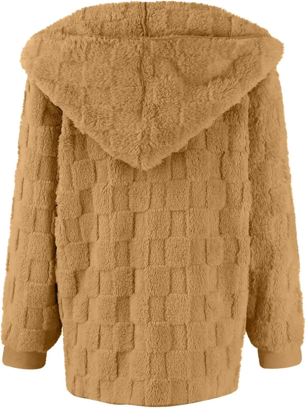 Fleece Jacket Women Loose Casual Solid Color With Pockets Double Sided Velvet Cardigan Long Sleeved Jacket