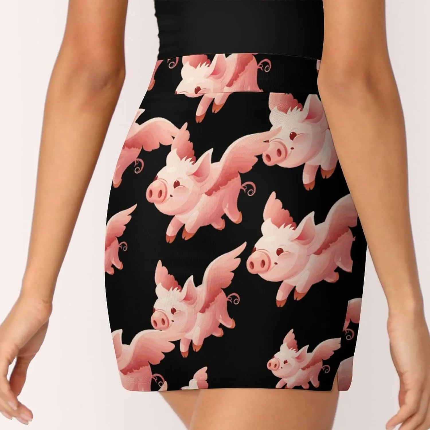 Flying Pigs Women's Skort Athletic Skirt Golf Skorts A-line Skirts with Built-in Shorts Pockets