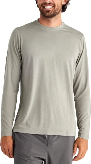 Free Fly Men's Lightweight Long Sleeve Shirt - UPF 20  Sun Protection, Moisture Wicking, Breathable Bamboo Viscose Shirt