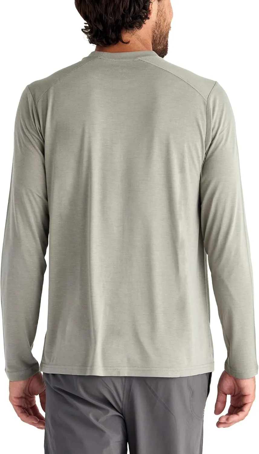 Free Fly Men's Lightweight Long Sleeve Shirt - UPF 20  Sun Protection, Moisture Wicking, Breathable Bamboo Viscose Shirt