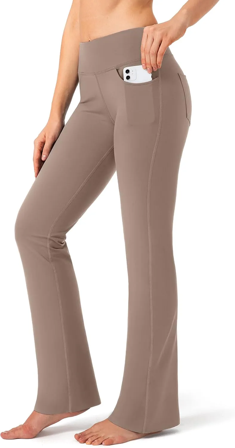 G Gradual Women's Yoga Pants 4 Pockets High Waist Dress Pants Tall Bootcut Work Pants