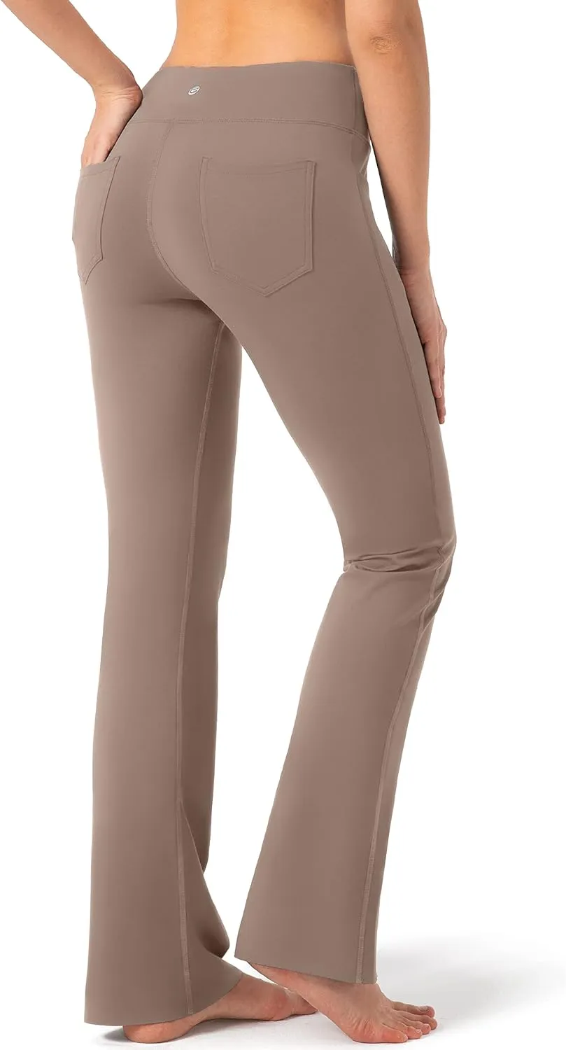 G Gradual Women's Yoga Pants 4 Pockets High Waist Dress Pants Tall Bootcut Work Pants