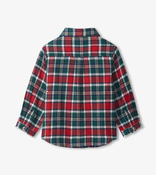 Hatley Boys Flannel Button Up Shirt  F23HPK1252  Celebration Plaid *