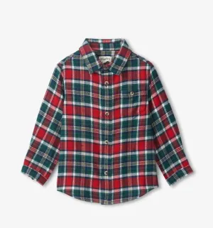 Hatley Boys Flannel Button Up Shirt  F23HPK1252  Celebration Plaid *