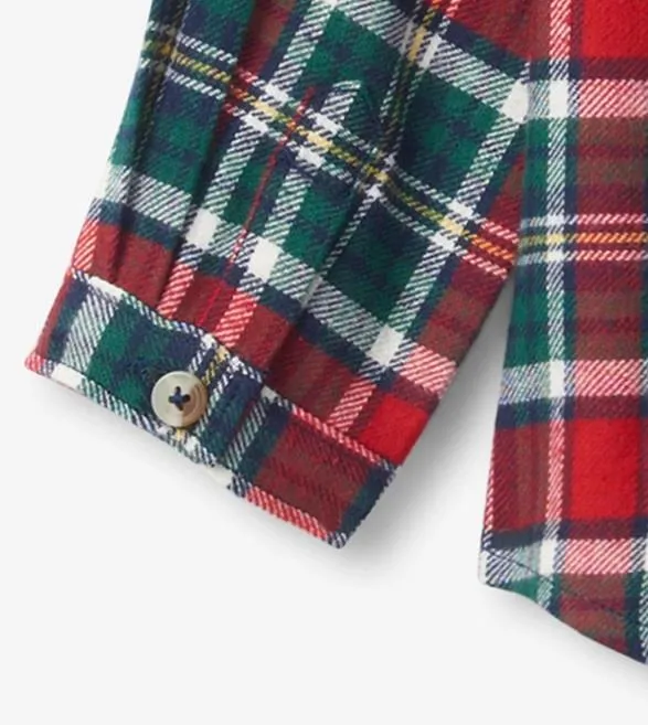Hatley Boys Flannel Button Up Shirt  F23HPK1252  Celebration Plaid *