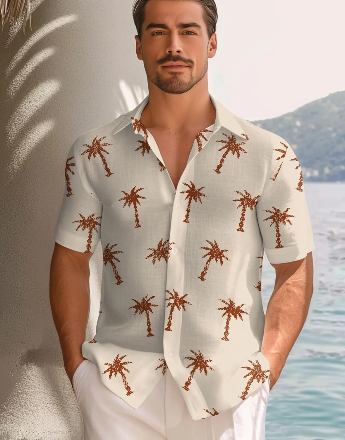 Hawaiian Shirt for Men Short Sleeve Button Down Shirts Summer Beach Tropical Vacation Shirts Camp Collar Shirt