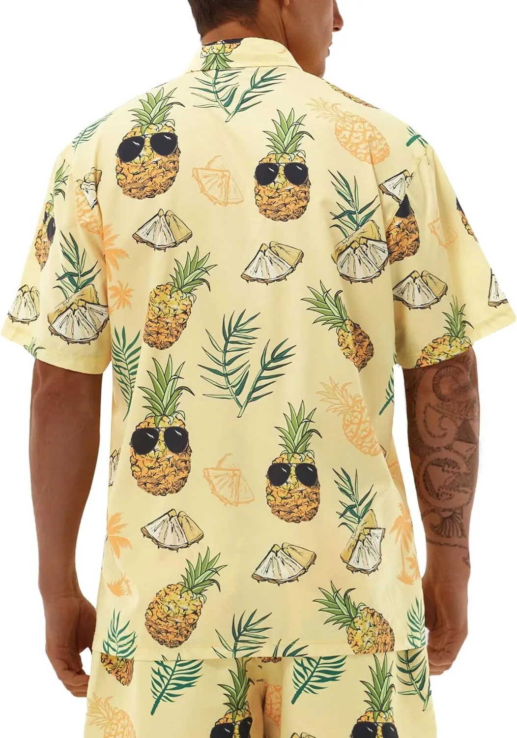 Hawaiian Shirts for Men Short Sleeve Casual Button Down Shirt Summer Beach Aloha Shirt Holiday Party Tropical Print
