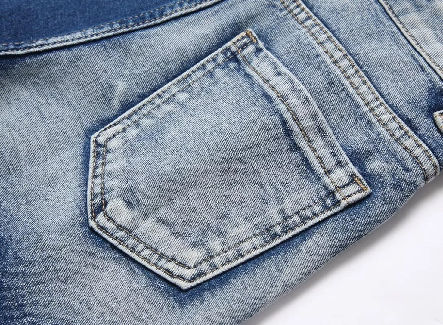 HENGAO Boys Ripped Denim Shorts Distressed Frayed Jean Shorts