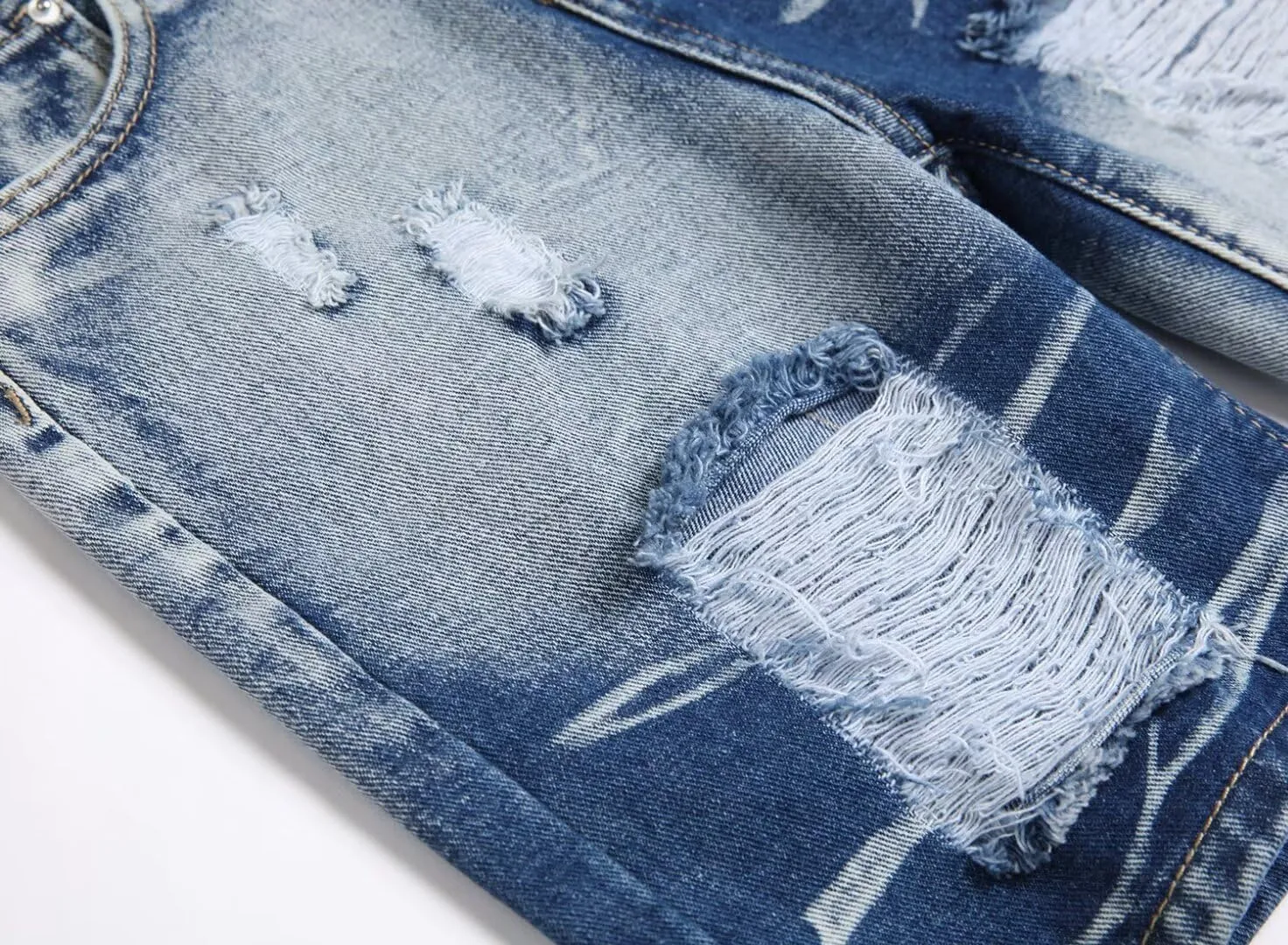 HENGAO Boys Ripped Denim Shorts Distressed Frayed Jean Shorts