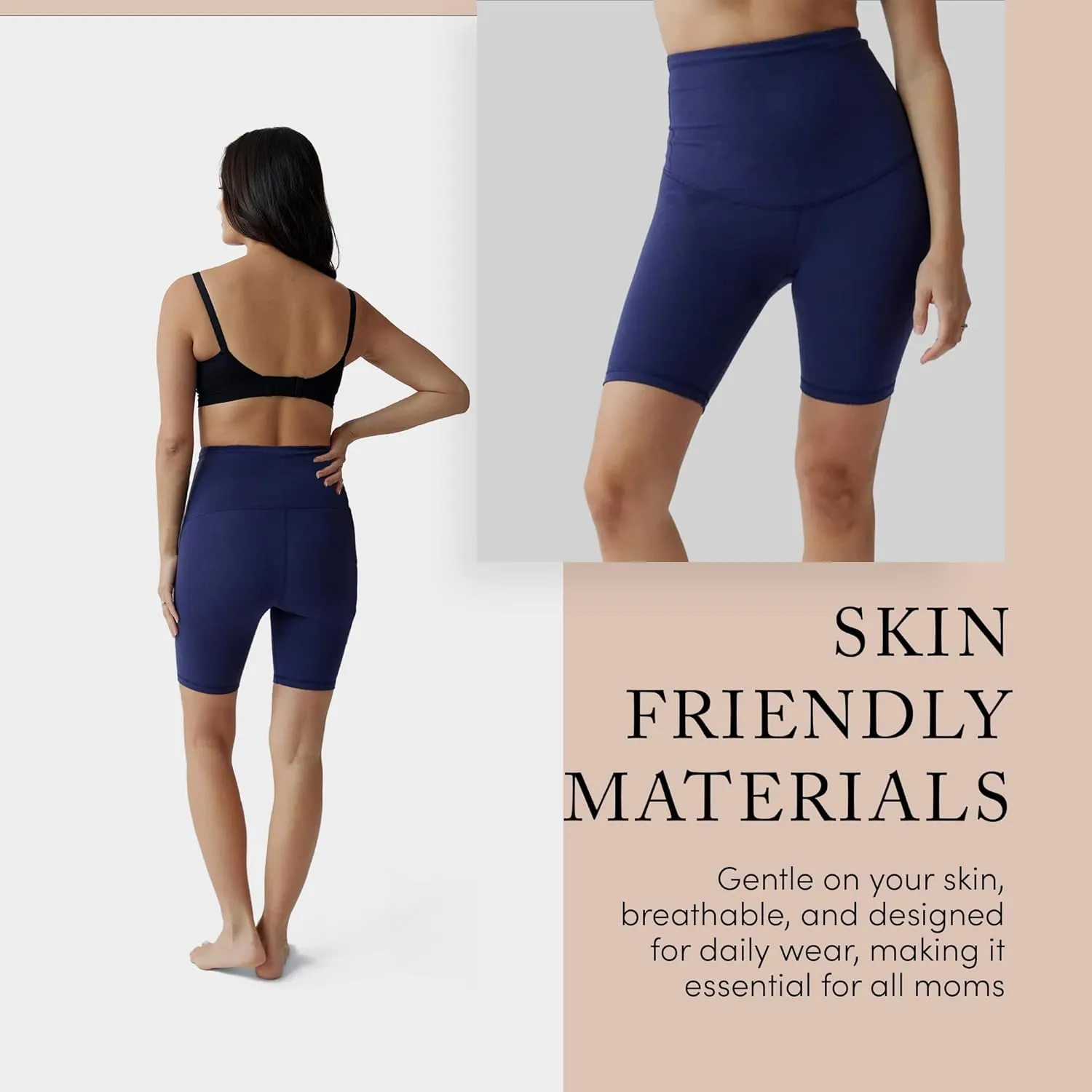 Ingrid & Isabel Basics Postpartum Active Shorts - Tummy Control Shorts for Women