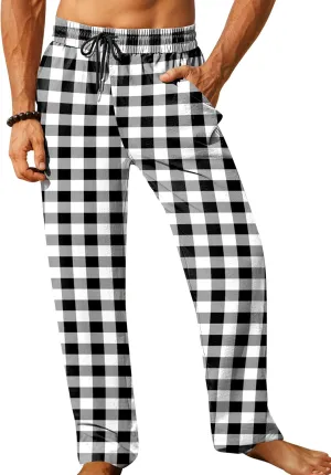 iWoo Linen Pants Men Casual 2025 Summer Beach Elastic Drawstring Waist Yoga Pants Travel Baggy Work Pant Pajama