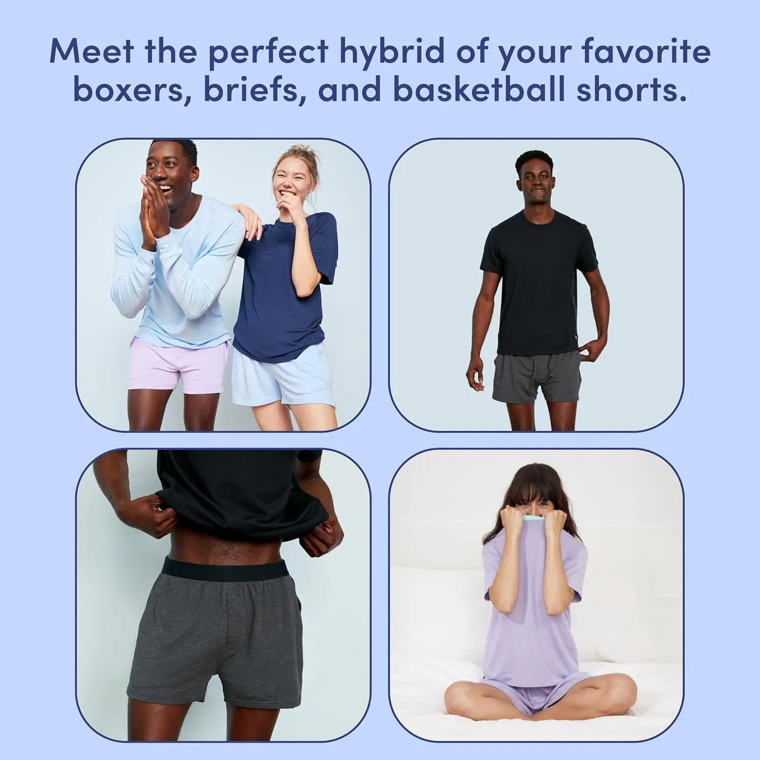 Jambys Boxers With Pockets | House Shorts Unisex Lounge and Sleep Shorts for Women and Men, Multi-Use Pajama Shorts