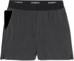 Jambys Boxers With Pockets | House Shorts Unisex Lounge and Sleep Shorts for Women and Men, Multi-Use Pajama Shorts