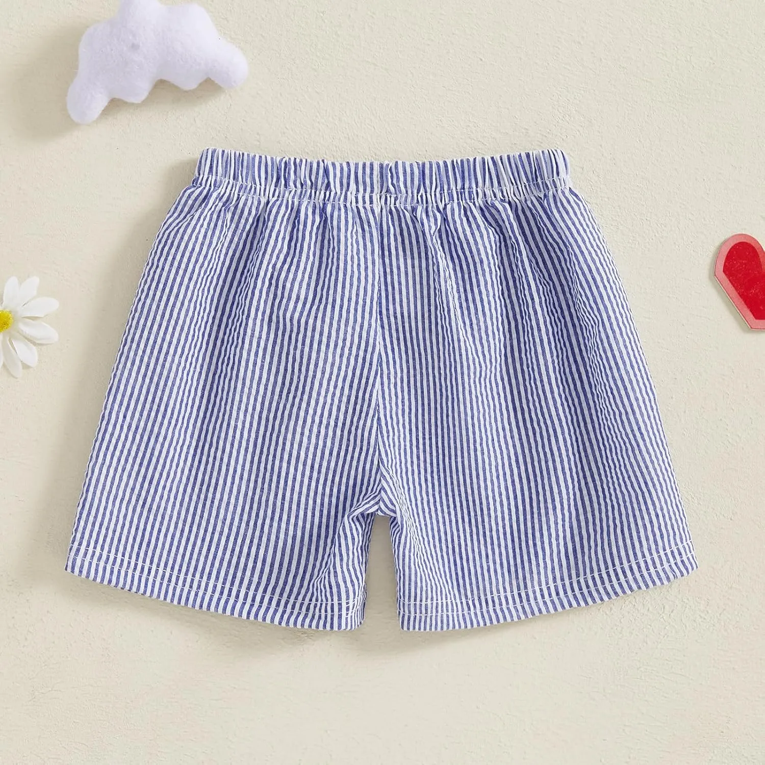 Karuedoo Toddler Baby Boy Girl Shorts Gingham Plaid/Seersucker Shorts Summer Casual Elastic Waist Shorts Pants Bottoms